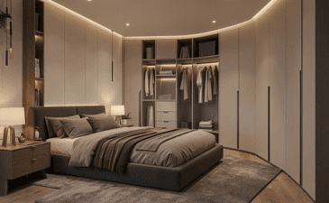 Hydraulic King Bed & Modular Wardrobe